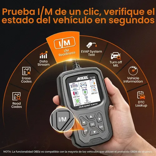 Vista 5 de ANCEL FD700 Ford Lincoln Mercury OBD2 escáner, sistema completo lector de código de coche automotriz con todas las funciones, incluyendo registro