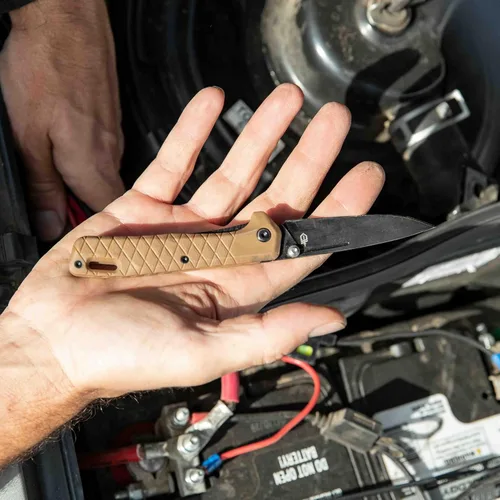 Vista 8 de Gerber Gear Zilch - Cuchillo plegable de hoja de borde liso de 3.1 pulgadas, equipo y equipo EDC, color marrón coyote