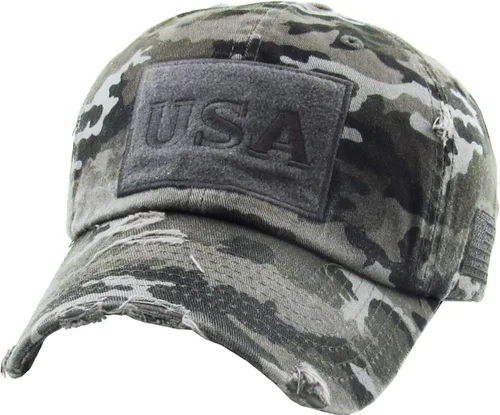 Vista 257 de KBETHOS Tactical Operator Collection USA Fishing Mesh Ballcap Flag Patch America Outdoors Trucker Baseball Cap