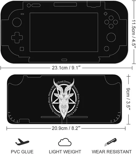 Vista 2 de Baphomet Demon Goat Head Sticker Skin for SwitchSwitch Lite, Full Set Cute Stickers Protector Cover for Switch Console Joy-Con Dock