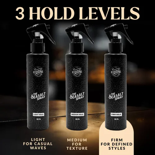 Vista 2 de Charlemagne Spray de sal marina para hombres - Firm Hold, 6.76 fl oz/200ml