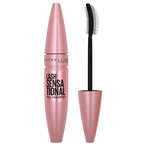 Vista 10 de Maybelline Lash Sensational - Máscara lavable, alargadora y voluminizadora para un efecto de abanico completo, negro más negro, 1 unidad Blackest