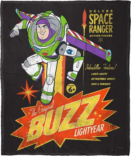 Vista 8 de Northwest Toy Story - Manta de seda táctil, 50 x 60 pulgadas, Buzz Bright