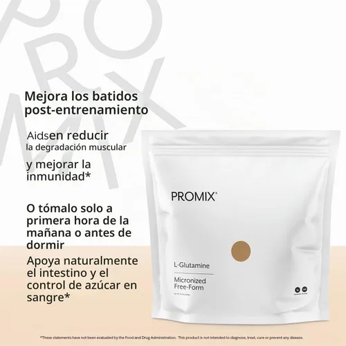 Vista 2 de ProMix Nutrition L Glutamina en polvo, sin sabor - 180 porciones