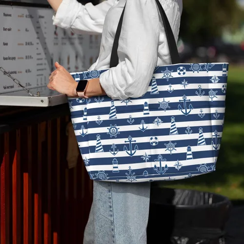 Vista 4 de Bolsa de playa para mujer, bolsa de playa impermeable y a prueba de arena con bolsa húmeda, bolsa de viaje grande para viajes de fin de semana