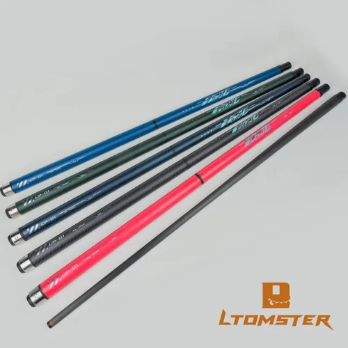 Vista 9 de Little Monster-Cyber - Taco de 3 piezas de 19 onzas, tecnología negra, fibra de carbono, palo de piscina de 57 pulgadas, 0.508 in con bolsa de cuero