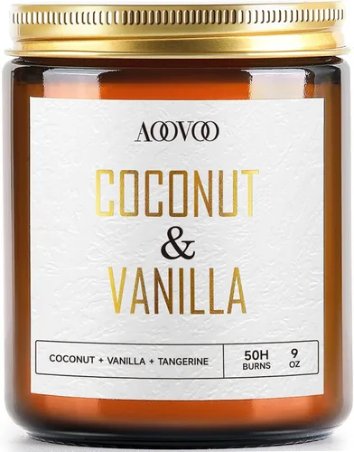 Vista 7 de AOOVOO Velas de canela de manzana, velas perfumadas de 22 onzas, vela de aromaterapia, vela de soja para el hogar perfumada