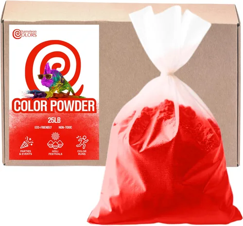 Vista 11 de Chameleon Colors Polvo de color de 25 libras, 1 paquete, color aguamarina vibrante, para 15-20 personas, apto para niños, no tóxico y sin gluten