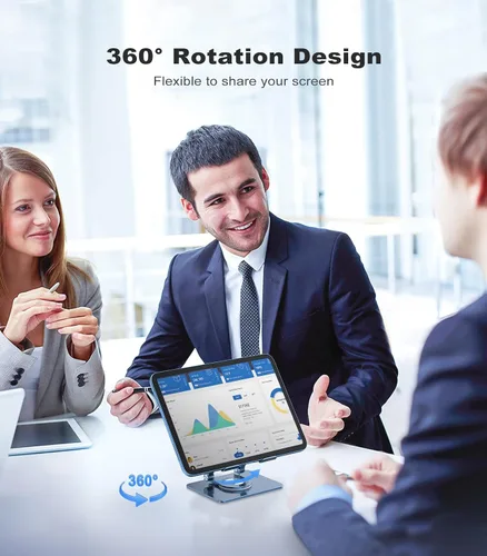 Vista 2 de JOIOT Soporte ajustable para tablet para escritorio, soporte portátil plegable