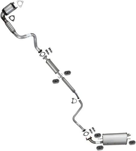 Vista 9 de Northeastern Exhaust Kit de sistema de escape de tubo delantero, resonador y silenciador de acero inoxidable compatible con Chevrolet Aveo5