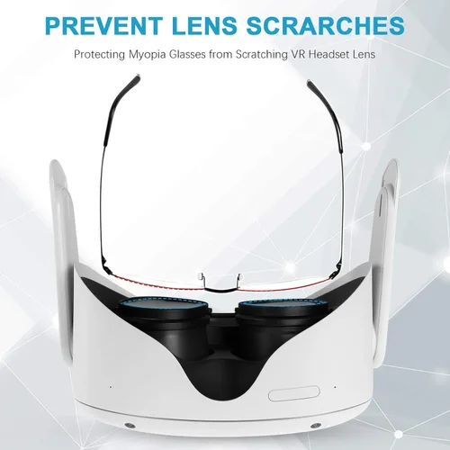Vista 3 de 1 Set Orzero Blue Light Blocking Glasses Lens Compatible for Quest 2 Quest Protect VR Headset Lens from Scratches