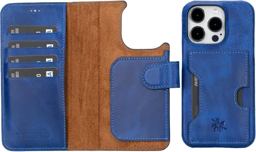 Vista 45 de Venito Florence - Funda de piel compatible con Samsung Galaxy S9, extra segura con bloqueo RFID, cartera desmontable para teléfono (gris decolorado)