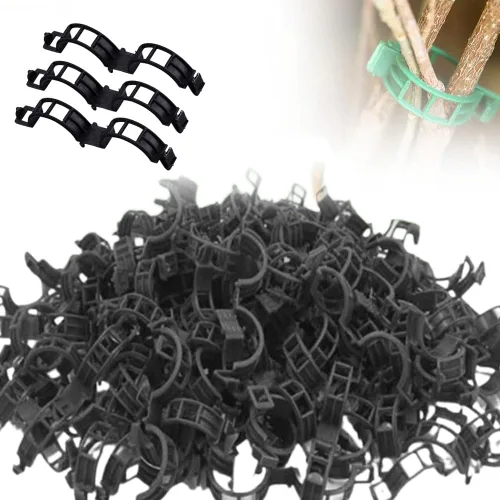 Vista 8 de Clip de plástico seguro para plantas, 50 clips para plantas trepadoras, clips de jardín transparentes para plantas trepadoras, clips de jardín
