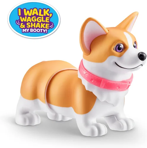 Vista 2 de Pets Alive Booty Shakin' Pups (Corgi & Pug) de ZURU, juguetes interactivos de perros en miniatura que caminan, menean y sacuden el trasero, juguete