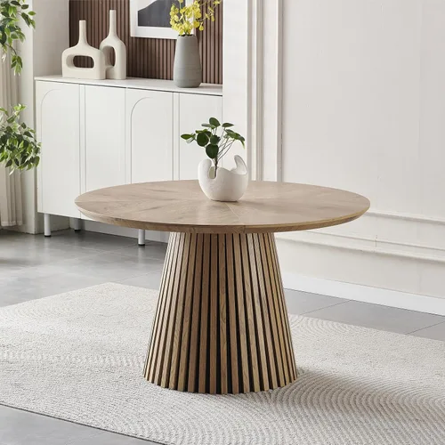 Vista 16 de Mesa de comedor extensible de 78.74 pulgadas para 6, 8 y 10, moderna mesa de cocina expandible de granja con pedestal de doble columna, mesa