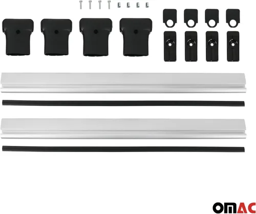 Vista 9 de OMAC Barras transversales de aluminio para Toyota RAV4 2006-2012 – Max 165 lb / 75 kg – 2 barras plateadas