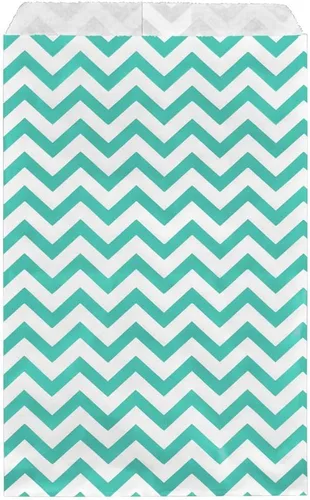 Vista 3 de 888 Display - 200 piezas de 5 "x 7" negro Chevron papel regalo bolsas compras ventas bolsas planas