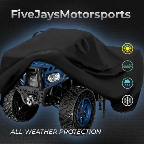 Vista 4 de Cubierta para ATV con asas y hebilla - Para todo tipo de clima - Cubierta para ATV al aire libre - Protección de alta resistencia - Para 4