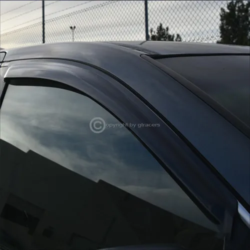Vista 8 de R&L Racing Smoke - 4 viseras deflectoras de protección solar y lluvia compatibles con Corolla 2009-2013