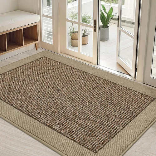 Vista 37 de BEQHAUSE Tapete para puerta interior de 20 x 32 pulgadas, tapete antideslizante para entrada, lavable, resistente a la suciedad, tapete