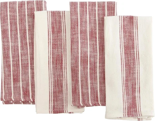 Vista 12 de KAF Home - Toalla de cocina natural rústica de estilo granja 100% algodón, 18 x 28 pulgadas Suave y absorbente (negro, juego de 4)