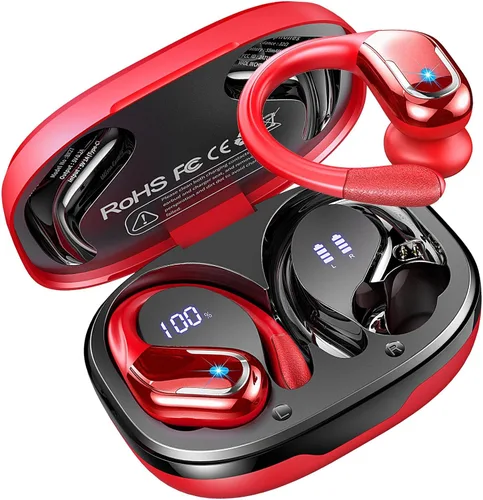 Vista 7 de Ltinist Auriculares inalámbricos, auriculares Bluetooth 5.4 deportivos de 75 horas, auriculares Bluetooth 2026, graves profundos sobre los oídos