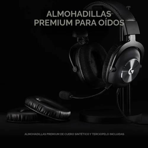 Vista 4 de Logitech G Pro X - Auriculares de diadema para videojuegos, con tecnología de voz azul, color negro