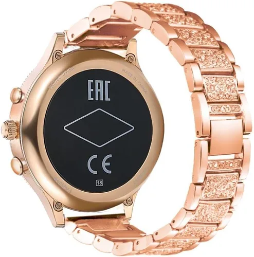 Vista 4 de Abanen Fossil - Correa de reloj para mujer Gen 5E de 1.654 in/Gen 6, 0.71 pulgadas, aleación ligera de metal brillante y cristal de liberación