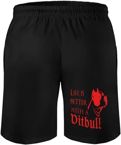 Vista 6 de Life Better with Pitbull Mens Swim Trunks Quick Dry Swim Shorts Bathing Suit Beach Swim Board Shorts with Pockets