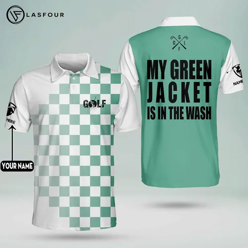 Vista 6 de LASFOUR Polo de golf divertido personalizado para hombre, con bandera americana, polo de golf orgulloso, patriótico 3D para hombre