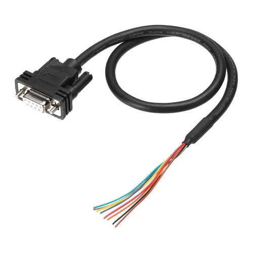 Vista 9 de PATIKIL 6.6 pies 26AWG DB9 Conector hembra a extremo de cable desnudo RS232 9 Pin Serial Cable de extensión doble blindado chapado en oro Conector