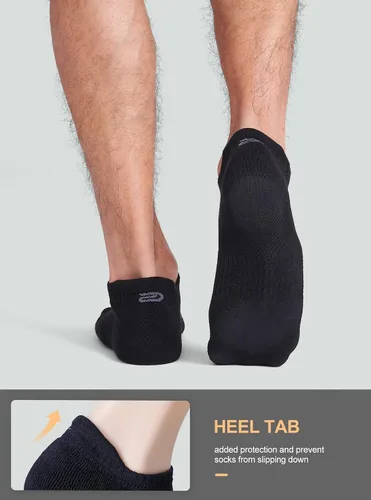 Vista 4 de CS CELERSPORT 6 Pairs Ankle Athletic Running Socks Low Cut Sports Tab Socks for Men and Women