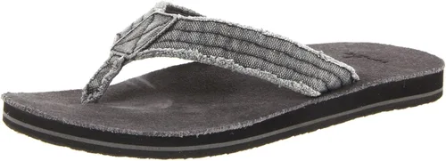 Vista 8 de Sanuk Fraid Not Flip-Flop para hombre Negro/Bronceado