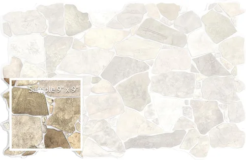 Vista 30 de Dundee Deco Paneles de pared 3D de piedra sintética de PVC marrón, 3.2 pies x 2.1 pies (98cm x 63cm), paquete de 10, decoración de paneles de pared