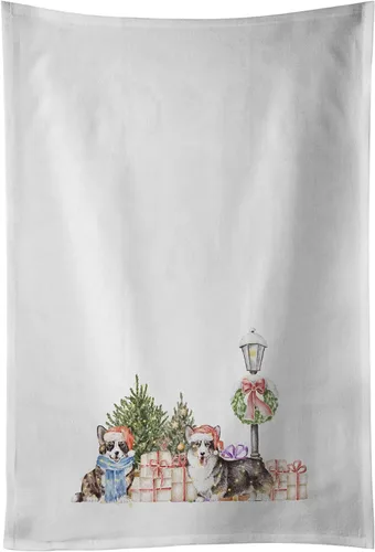 Vista 30 de Caroline's Treasures CK8100WTKT - Juego de 2 toallas de cocina con diseño de bulldog francés con diseño de país de las maravillas navideñas