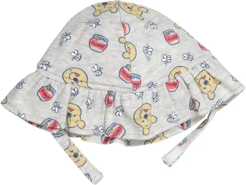 Vista 3 de Disney Minnie Mouse Winnie the Pooh Baby Girls - Mameluco de peluche y sombrero de sol recién nacido a bebé