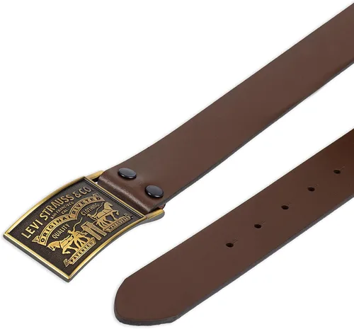 Vista 14 de Levi's Men's Everyday Jean Belt with Removable Plaque Buckle