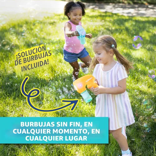 Vista 4 de Lanzador de burbujas iluminado: soplador automático de burbujas para niños, juguete de verano al aire libre y fiesta en la piscina