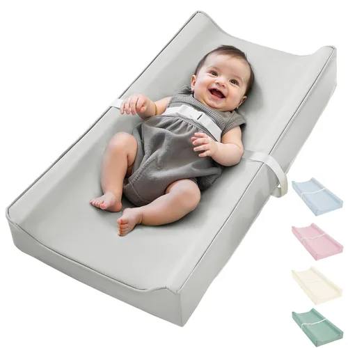 Vista 11 de Funda para Cambiador de Piel Vegana con Cremallera - 31" X 16" - Impermeable y Limpiable, Extra Gruesa y Portátil y Antideslizante Alfombrilla