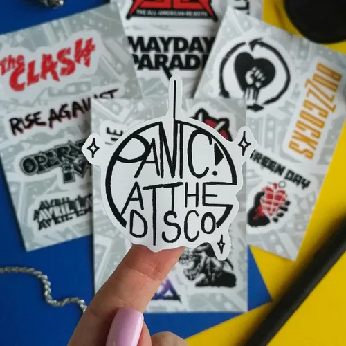 Vista 4 de BulbaCraft Pegatinas Punk Rock - Pegatinas de Banda para Adultos, Adhesivos Autoadhesivos e Impermeables, Pegatinas Punk Rock para Laptops