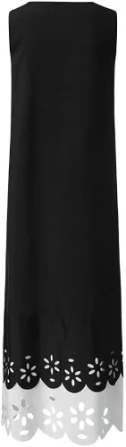 Vista 6 de Tube Too Dresses for Women Beach Maxi Round Neck Dress Sleeveless Shirt Womens Work Dresses Business Casual