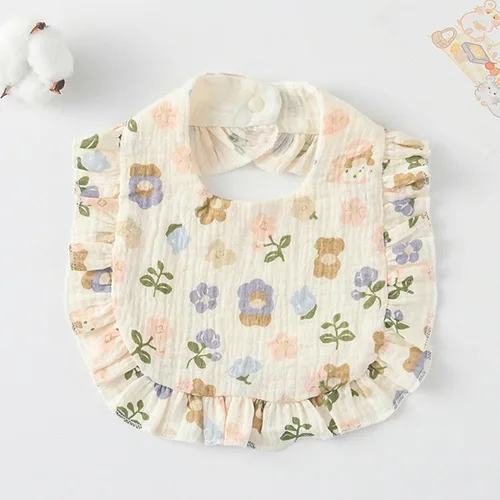Vista 6 de AMAWMW Baberos de muselina unisex para niños y niñas, paquete de 6 baberos de bandana para bebé, baberos ajustables para recién nacidos para babear