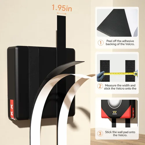 Vista 2 de Wesing - Almohadillas de boxeo para pared, boxeo, pared, enfoque, blanco, saco de boxeo, tapete para artes marciales