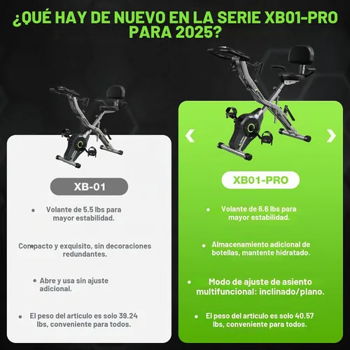 Vista 2 de Bicicleta de Ejercicio, Bicicleta Estática Plegable 5 en 1 para Personas Mayores, Resistencia Magnética Ajustable de 16 Niveles, Bicicleta
