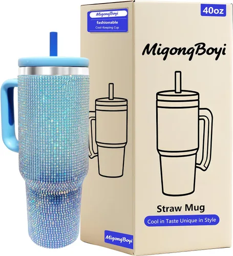 Vista 34 de Botella de agua aislada de 40 onzas, vaso de acero inoxidable 1 taza de agua reutilizable de acero inoxidable de doble pared sin BPA