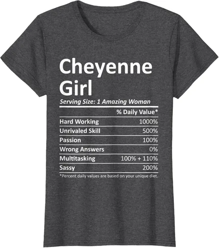 Vista 3 de CHEYENNE GIRL WY WYOMING - Camiseta divertida de regalo de City Home Roots USA, Negro, S