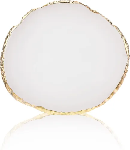 Vista 9 de Ouligay Paleta de arte de uñas de resina Paleta de mezcla de maquillaje con borde dorado, herramienta de arte de uñas, diseño de gel, bandeja de Rosa