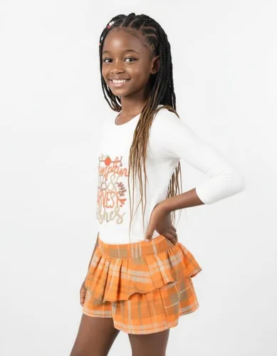 Vista 15 de Unique Baby Girls 2pc Skirt Set Outfit Long Sleeve Top with Skirt