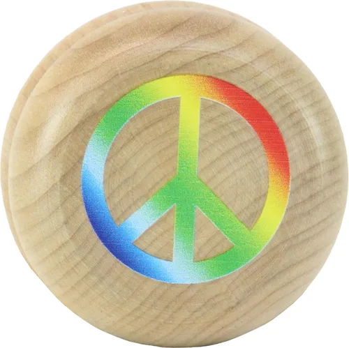 Vista 2 de Yoyó de madera Peace - Fabricado en Estados Unidos
