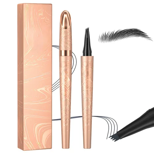Vista 11 de Microblading - Lápiz de cejas, 2026, 3D, resistente al agua, 4 puntas, microblading, relleno de huecos, maquillaje de cejas de larga duración